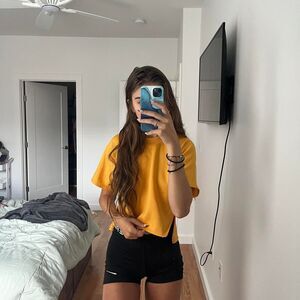 Zella Women's Yellow and White Shirt